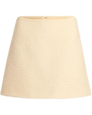 Patou Minijupe Trapèze En Tweed - Neutre