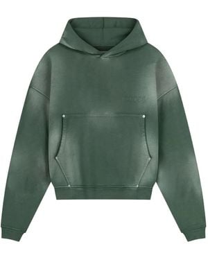 ROUGH Embroidered Hoodie - Green