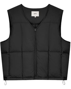 Arte' V-Neck Gilet - Black