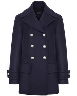 The Seafarer Double-Breasted Coat - Blue