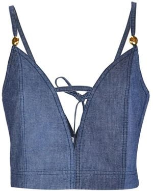 Loewe X Paula's Ibiza Tie-Fastening Top - Blue