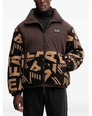 EA7 Logo-Patch Jacket - Black