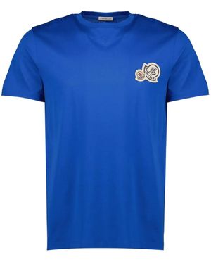 Moncler ロゴパッチ Tシャツ - ブルー