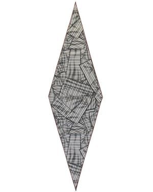 ZEGNA Stripe-Print Diamond-Shaped Scarf - Grey
