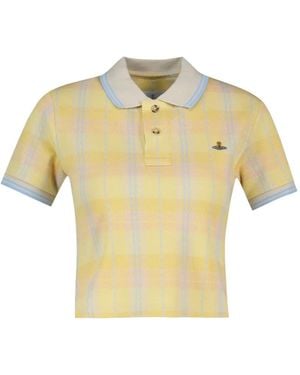 Vivienne Westwood Orb-Embroidered Short-Sleeve Polo Shirt - Yellow