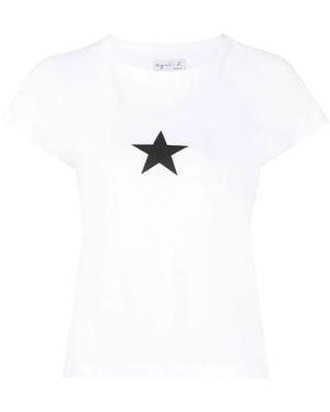 agnès b. Star-Print Short-Sleeve T-Shirt - White
