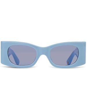 Ganni X Ace & Tate Lunettes De Soleil Kayla À Monture Rectangulaire - Blue