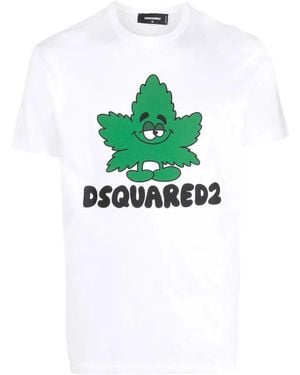 DSquared² Maple Leaf Cool T-Shirt - White