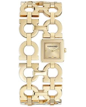 Ferragamo Double Gancini 19Mm Watch - Metallic