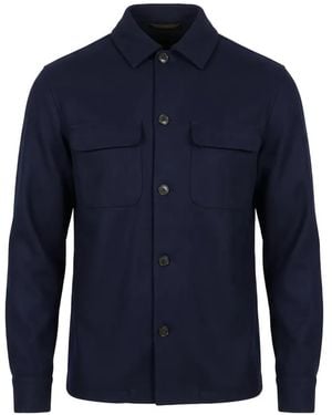 Incotex Button-Up Shirt Jacket - Blue