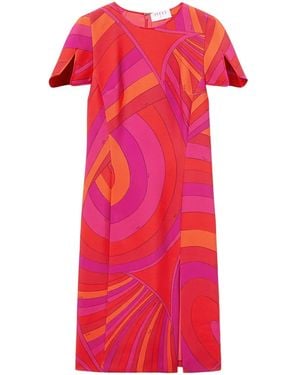 Emilio Pucci Irideプリント ドレス - レッド
