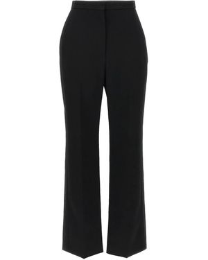 Givenchy Satin-Band Wool Trousers - Black