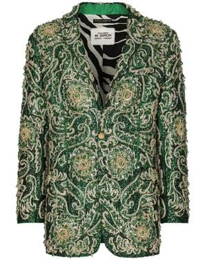 Dolce & Gabbana Taormina-Fit Embroidered Single-Breasted Blazer - Green