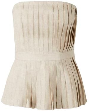 ANDRES OTALORA Pleated Charming Top - Natural