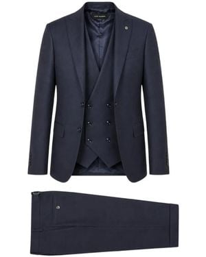 Luigi Bianchi Three-Piece Single-Breasted Suit - Blue