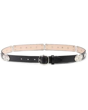 Isabel Marant Depson Leather Belt - White
