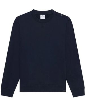 Courreges Felpa Con Bottoni - Blu