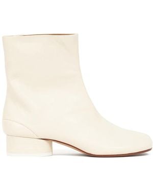 Maison Margiela Tabi 30 Leather Ankle Boots - Natural