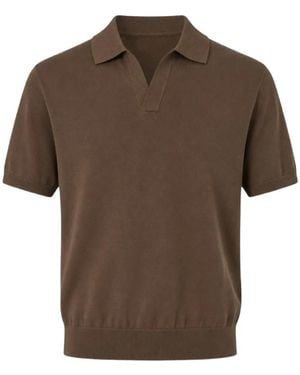 Diktat Fine-Knit Short-Sleeve T-Shirt - Brown