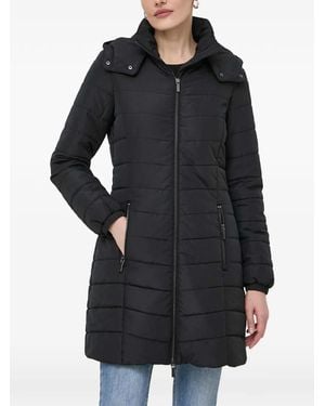 ARMANI EXCHANGE Hooded Zipped Quilted Puffer Jacket - Black
