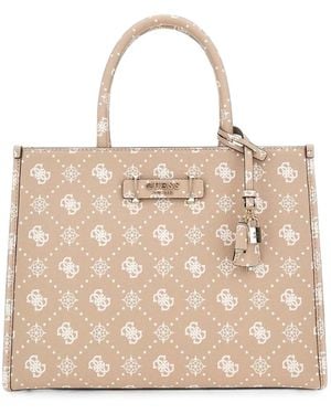 Guess Silia Tote Bag Mit Logo - Natur