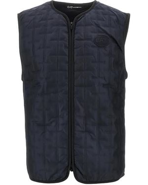 EA7 Quilted Gilet - Blue