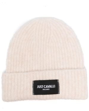 Just Cavalli ロゴパッチ ビーニー - ナチュラル