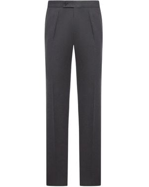 Incotex Wool Tailored Pants - Blue