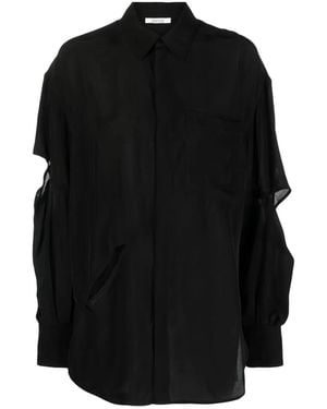 Gauchère Ripped-Detail Shirt - Black