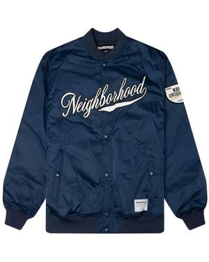 Neighborhood Chaqueta Con Logo Bordado Y Parche - Azul
