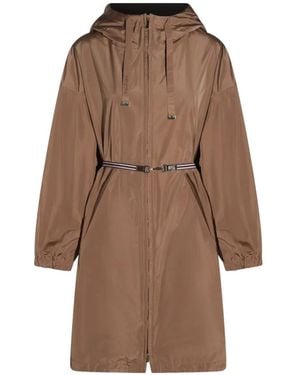 Max Mara Mantel Met Ceintuur - Bruin