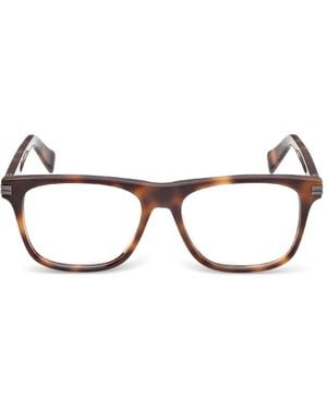 ZEGNA Brille Mit Eckigem Gestell - Braun