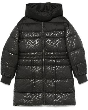Pinko Logo-Print Puffer Coat - Black