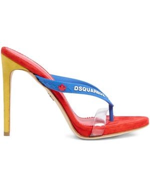 DSquared² Clear Strap Mule Sandals - White