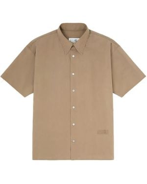MM6 by Maison Margiela Washed Cotton Short-Sleeve Shirt - Natural