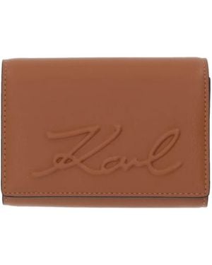 KARL LAGERFELD Karl Signature Wallet - Brown