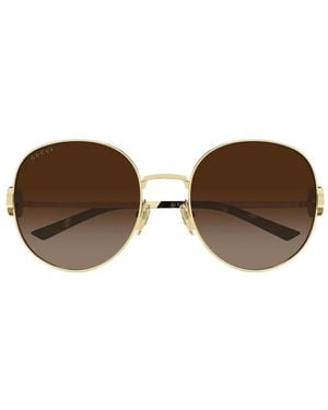 Gucci Round-Frame Sunglasses - Brown