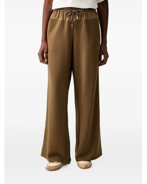 Twinset Drawstring Wide-Leg Trousers - Natural