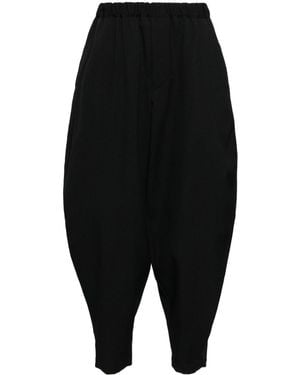 COMME DES GARÇON BLACK Wool Elasticated Balloon Trousers - Black