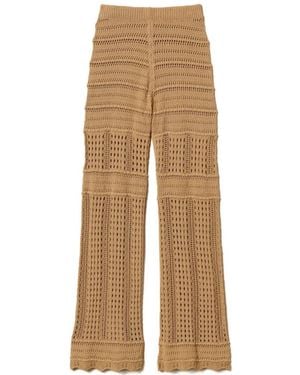 Twinset Check Knit Pants - Natural