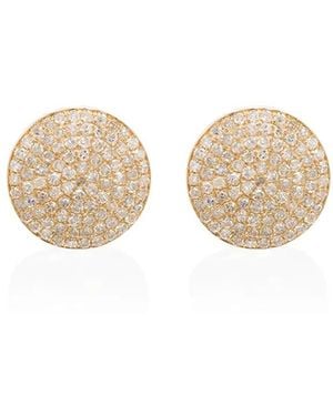 SHAY Pendientes De Oro Amarillo De 18Kt Con Diamantes En Pavé - Blanco