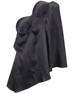 ALAINPAUL Asymmetrical Bustier Top - Blue