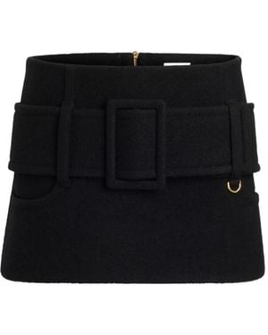 Patou Belted Mini Skirt - Black