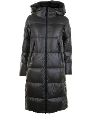 Peuterey Cappotto Trapuntato Con Cappuccio - Nero