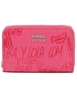 Bimba Y Lola Logo Zip Wallet - Pink