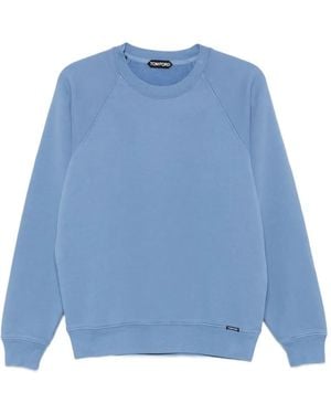 Tom Ford Raglan-Sleeve Crew-Neck Sweatshirt - Blue