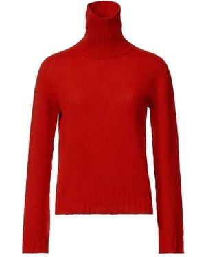 Fabiana Filippi Turtleneck Ribbed Jumper - Red