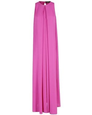 Gianluca Capannolo Anka Draped Silk Maxi Dress - Pink