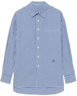 Adererror Gingham-Check Shirt - Blue