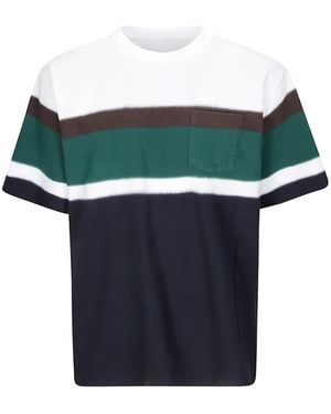 Sacai Camiseta Teñida Con Bolsillo - Azul